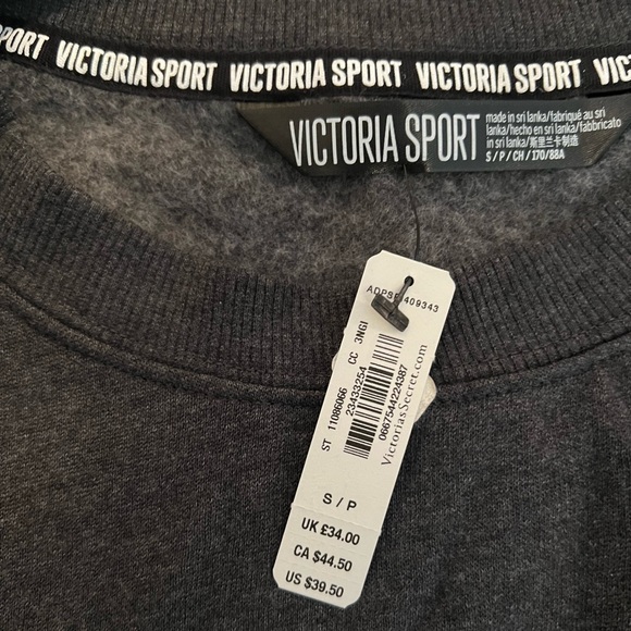 NWT Victoria’s Secret dark gray crewneck sweatshirt hoodie size small - Picture 3 of 5